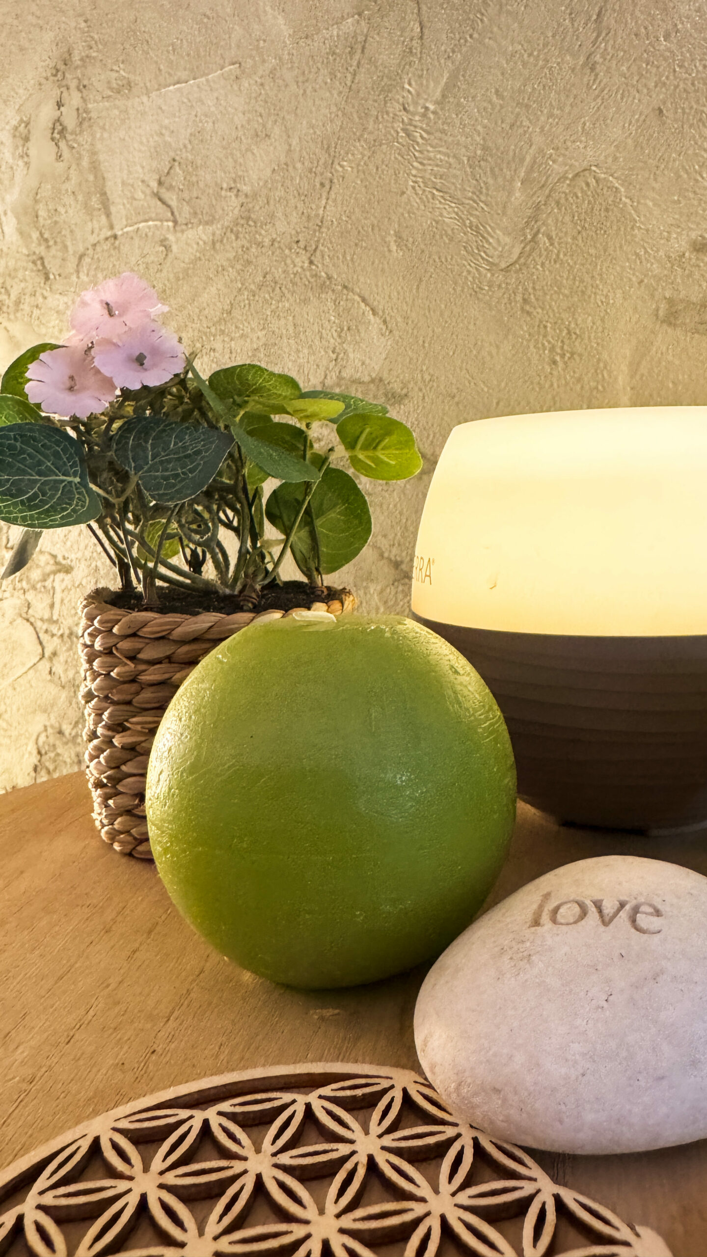 Photo représentant des accessoires de relaxation du cabinet de sophrologie de Val d'Arc, en Maurienne, en Savoie